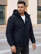 Pánska prechodná granátová bunda s kapucňou