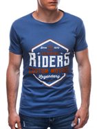 Modré tričko s potlačou Riders S1705