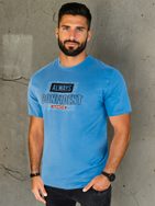 Moderné modré tričko s potlačou