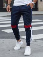 Dizajnové pánske tepláky v modrej farbe