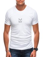 Biele trendy tričko z bavlny S1724