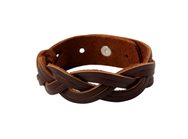 Prepletaný hnedý náramok pre pánov