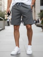 Pohodlné grafitové kraťasy s logom