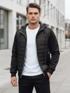 Čierna prechodná prešívaná bunda