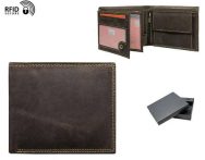 Kožená pánska peňaženka v hnedej farbe RFID