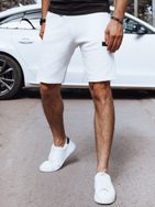 Trendy pánske biele vzorované kraťasy