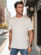 Trendy svetlohnedé tričko s krátkym rukávom a s logom