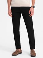 Elegantné čierne chinos nohavice klasického strihu  V4 PACP-0191