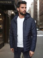 Moderná prechodná granátová bunda s kapucňou