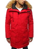Štýlová zimná bunda v červenej farbe