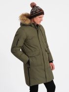 Zimná originálna olivová prešívaná parka V3 JALJ-0148