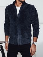 Modrý pánsky sveter na zips