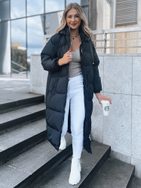 Jedinečná dámska čierna zimná bunda Cozyseason