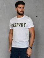 Biele tričko s originálnym nápisom RESPECT
