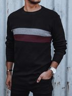 Moderný čierny pánsky sveter