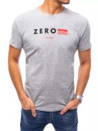 Sivé pánske tričko s nápisom ZERO