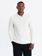 Pánska biela polokošeľa s logom V2 POLS-0131