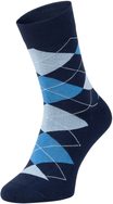 Modré vzorované pánske ponožky