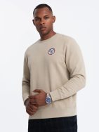 Pohodlná piesková mikina s nášivkou V3 SSNZ-0134