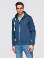 Pánska tmavomodrá mikina na zips V4 SSBZ-0272