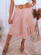 Trendy midi sukňa Randina v ružovej farbe