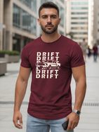 Bordové tričko s originálnym nápisom DRIFT