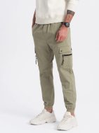 Trendové khaki joggery V1 PAJO-0125