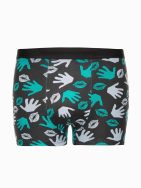 Pánske tyrkysové boxerky s trendy vzorom U523