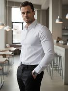 Elegantná biela pánska košeľa