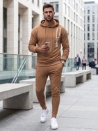 Camel színű melegítő együttes Over felirattal
