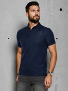 Pánska tmavomodrá polokošeľa s logom