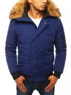 Granátová zimná bunda s kapucňou