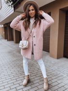 Neobyčajný ružový dámsky kabát Ala Alpaka Rita