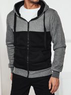 Dvojfarebná mikina pre mužov šedá