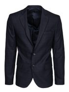 Trendy kárované pánske sako modré