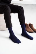 Elegantné tmavomodré pánske ponožky