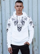 Originálna biela mikina s potlačou