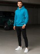 Pohodlná nebesky-čierna tepláková súprava