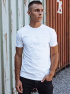 Biele tričko s krátkym rukávom so vzorom