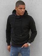 Čierna mikina s kapucňou v originálnom prevedení