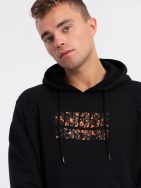 Trendy čierna mikina s nápisom V2 SSPS-0155