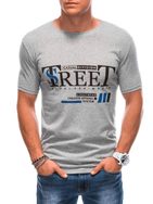Jedinečné šedé tričko s nápisom street S1894