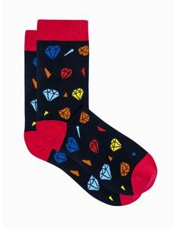 Zaujímavé ponožky v čiernej farbe Diamond U183