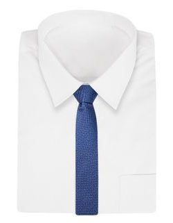 Tmavo-nebesky modrá kravata s jemným vzorom Alties