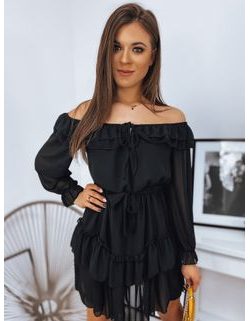 Štýlové španielske šaty Brianna v čiernej farbe