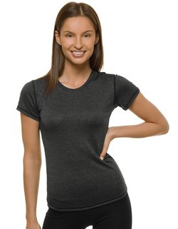 Jednoduché grafitové dámske tričko bez potlače JS/A2165