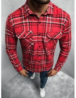 Nádherná červená vzorovaná košeľa E/3901/3