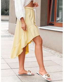 Neobyčajná žltá dámska sukňa GLR014
