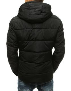 Trendová čierna prešívaná zimná bunda