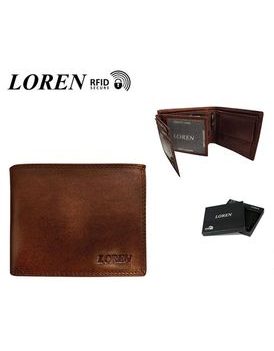 Prírodná hnedá pánska peňaženka LOREN